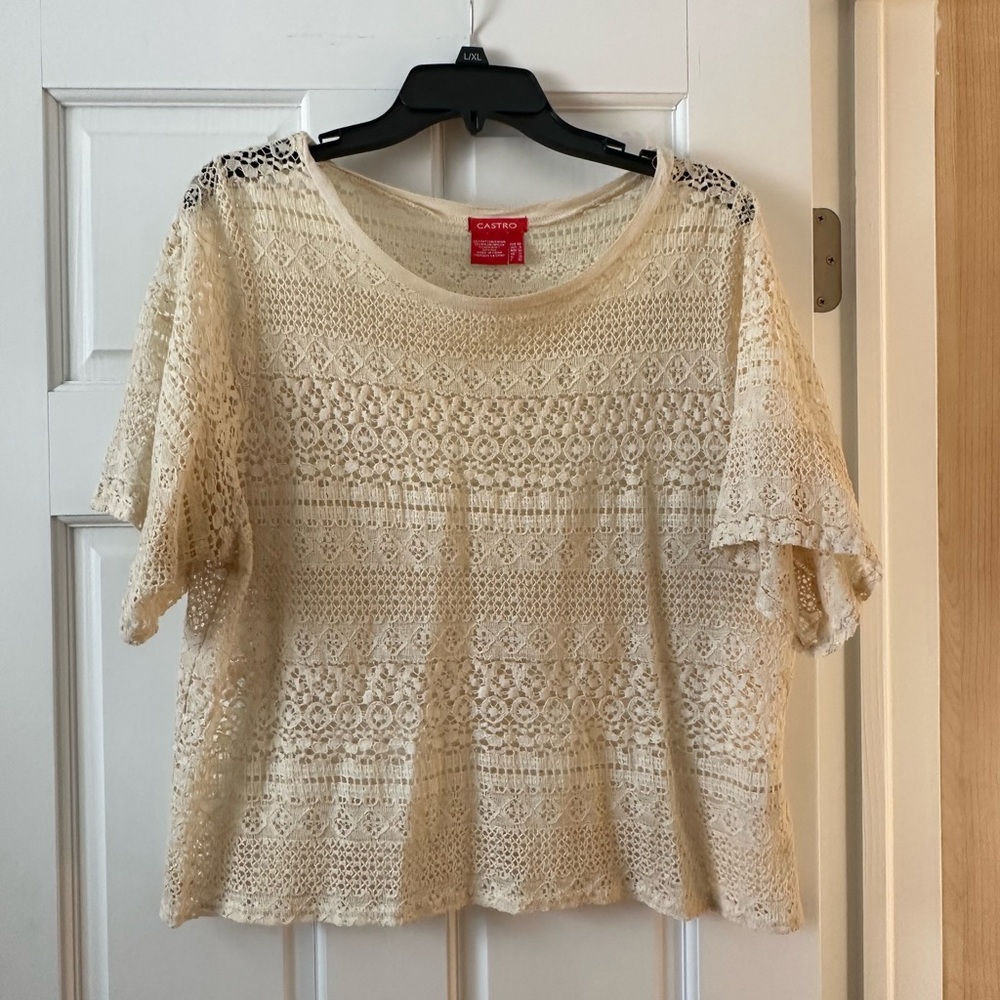 Castro Beige Lace Blouse